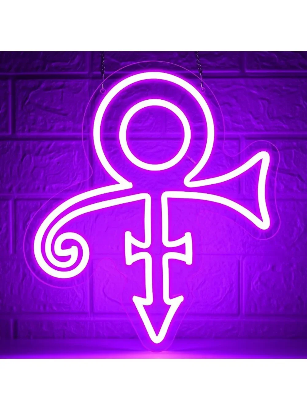 Purple LED Music Symbol Neon Wall Decor Light for Man Cave or Music Room